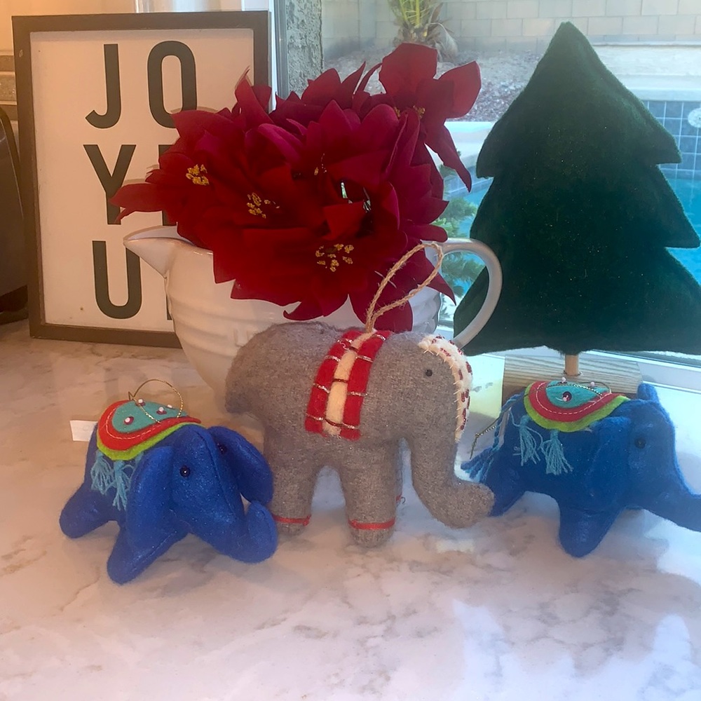 Boho Elephant Ornaments